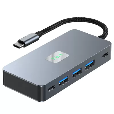 In-Stock Dual HD Cross-Border Laptop Docking Station Aluminium Alloy USB3.0 Type-C Multi-Screen Display Same Different MST